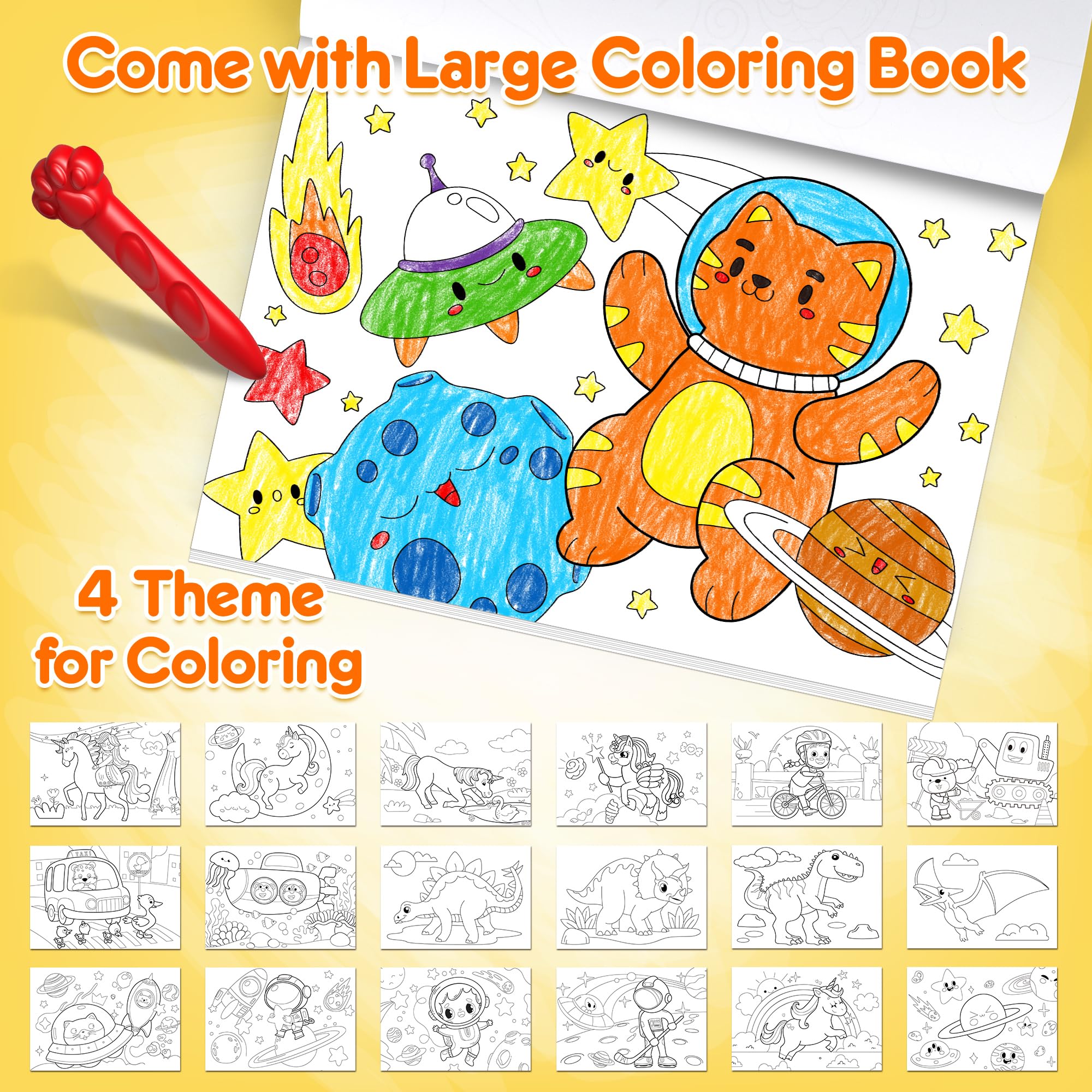 Mocoosy washable crayons clean up easily and prevent staining.