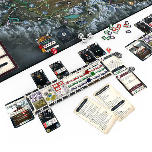 Modiphius Skyrim Adventure Game character creation and equipment upgrades for strategy.