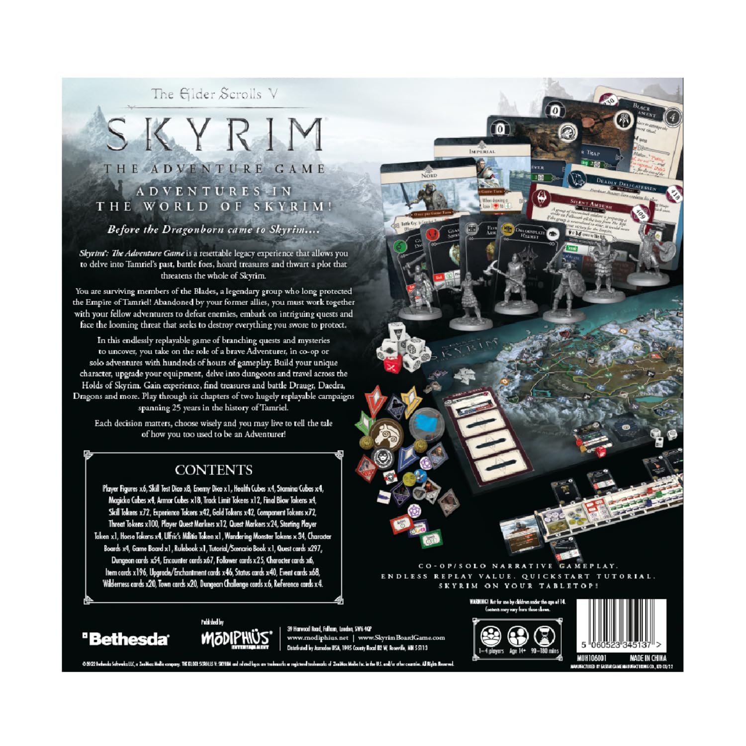 Modiphius Skyrim Adventure Game cooperative four-player sessions for engaging tabletop play.