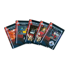 Modiphius Star Trek Lower Decks Buffer Time components laid out for quick setup