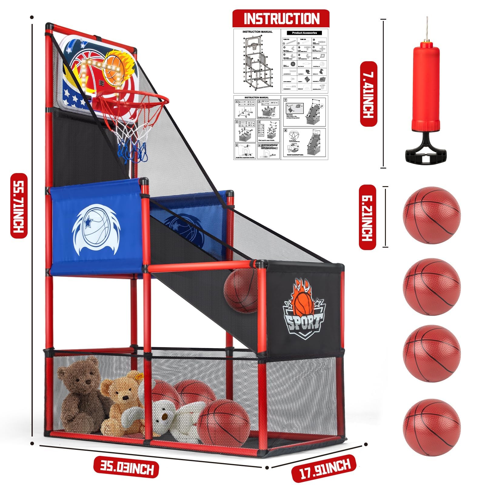 MOEAWS basketball hoop shown as a safe, sturdy gift for gatherings