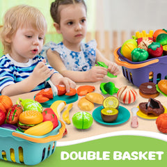 Educational MOEAWS play set helps learn fruit and vegetable names