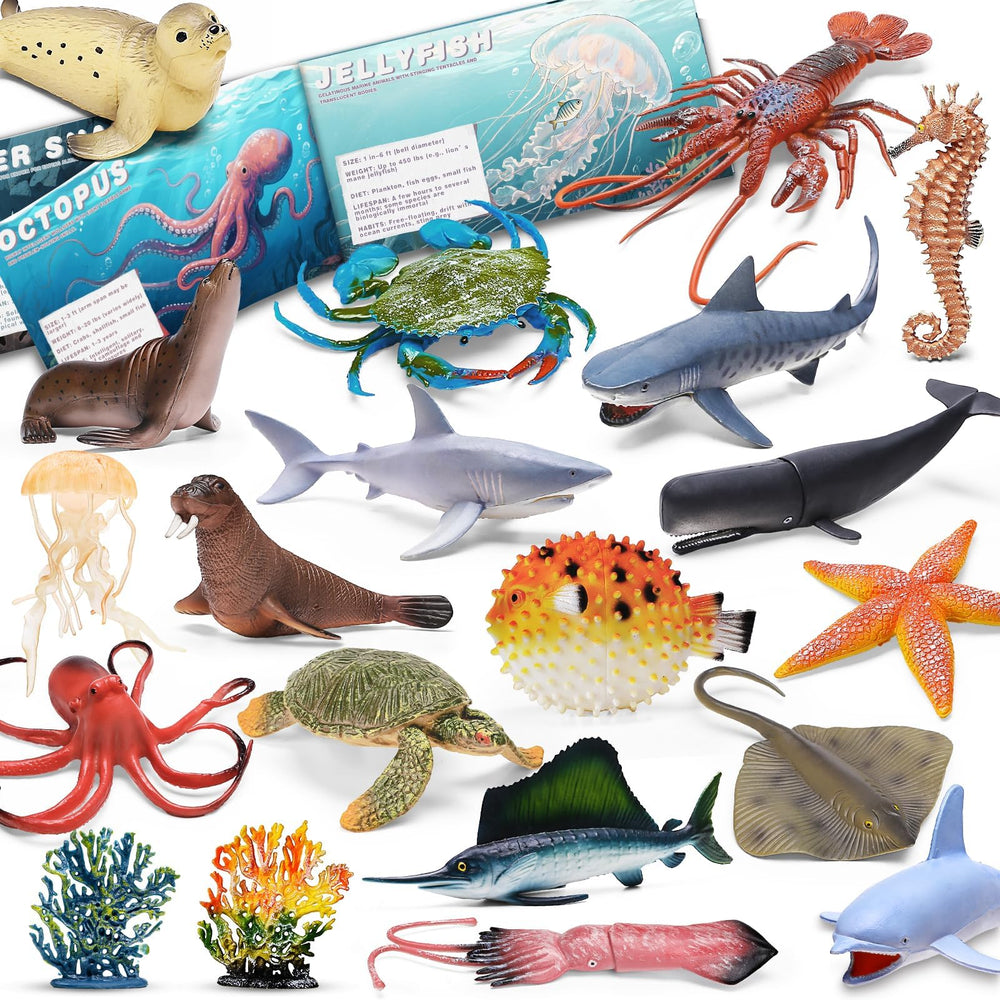 MOEAWS ocean shark figure for bath play and imaginative ocean adventures.