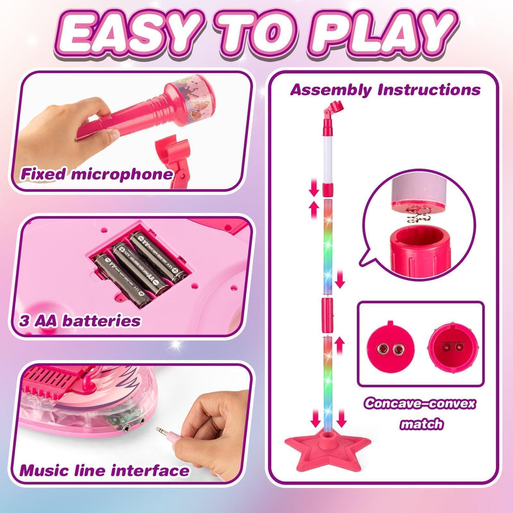MOEAWS guitar features 6-note keys and 3 music buttons for exploration