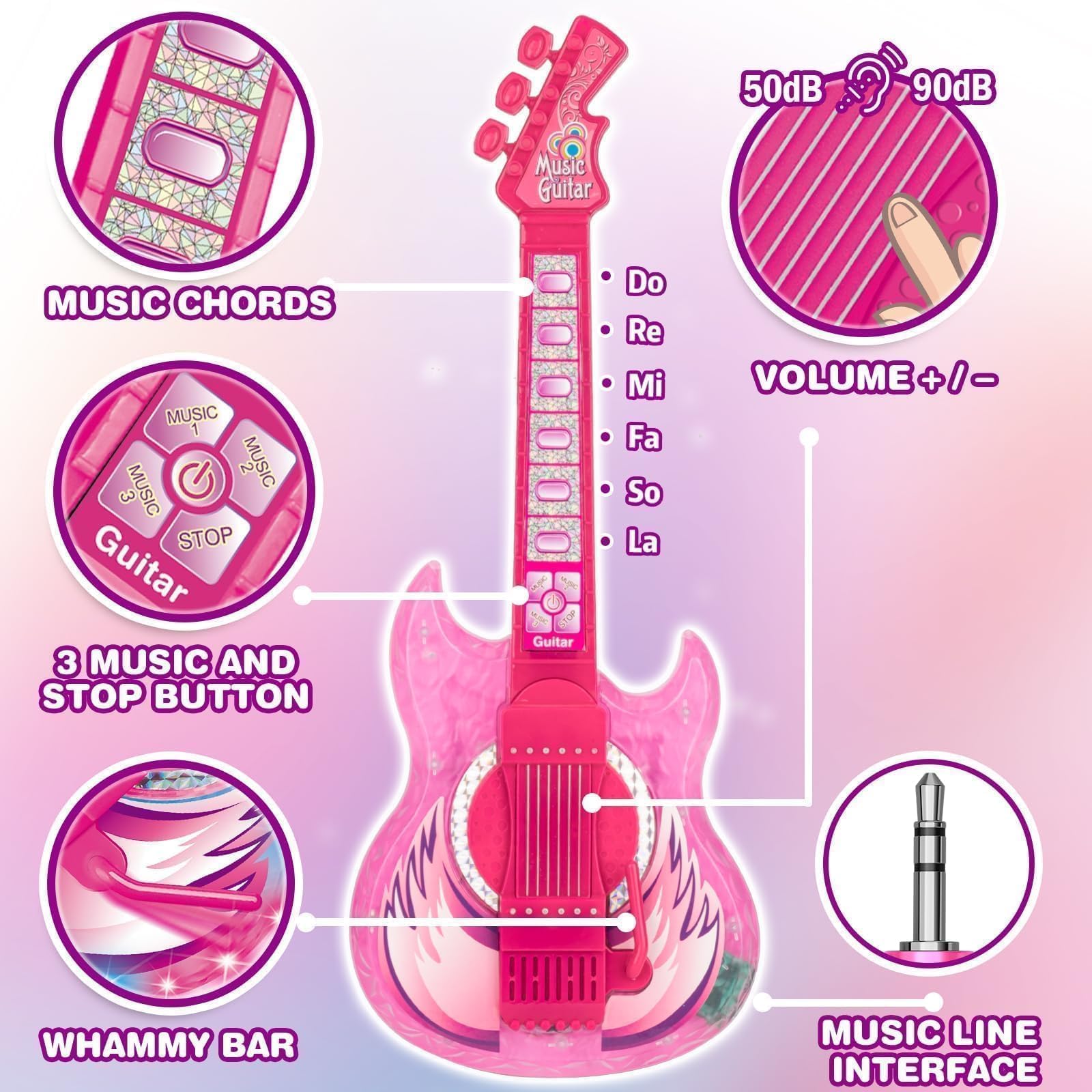 MOEAWS pink microphone with stand for kid-friendly singing practice at home