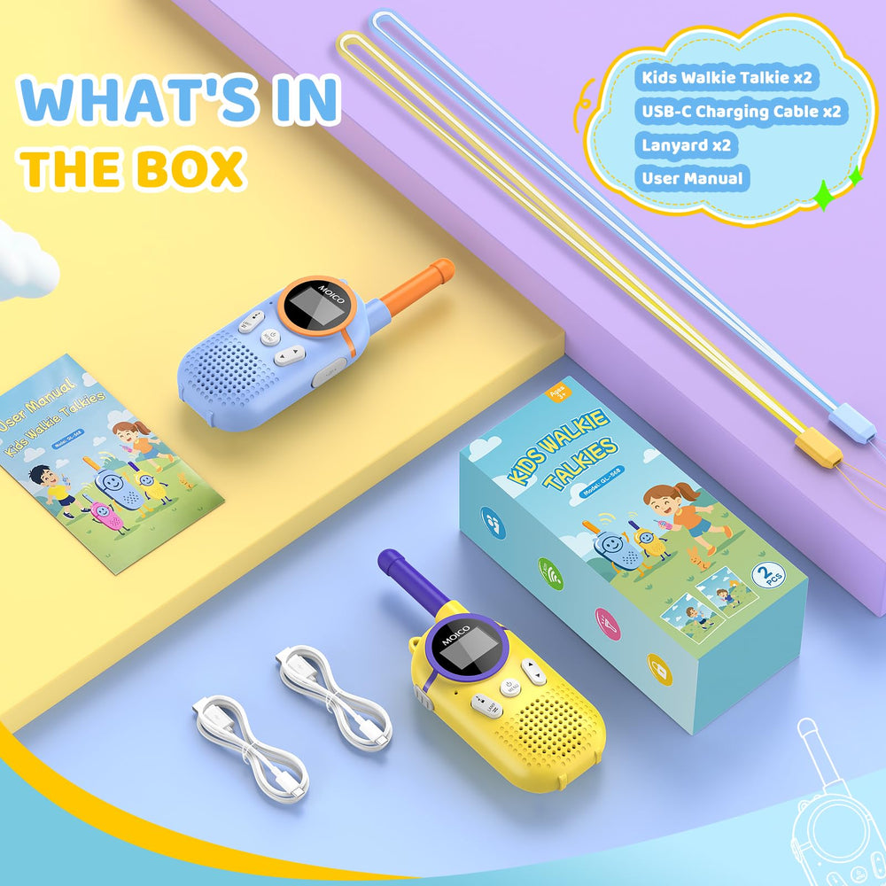 MOICO walkie talkie colorful design suited for 3-12 year olds