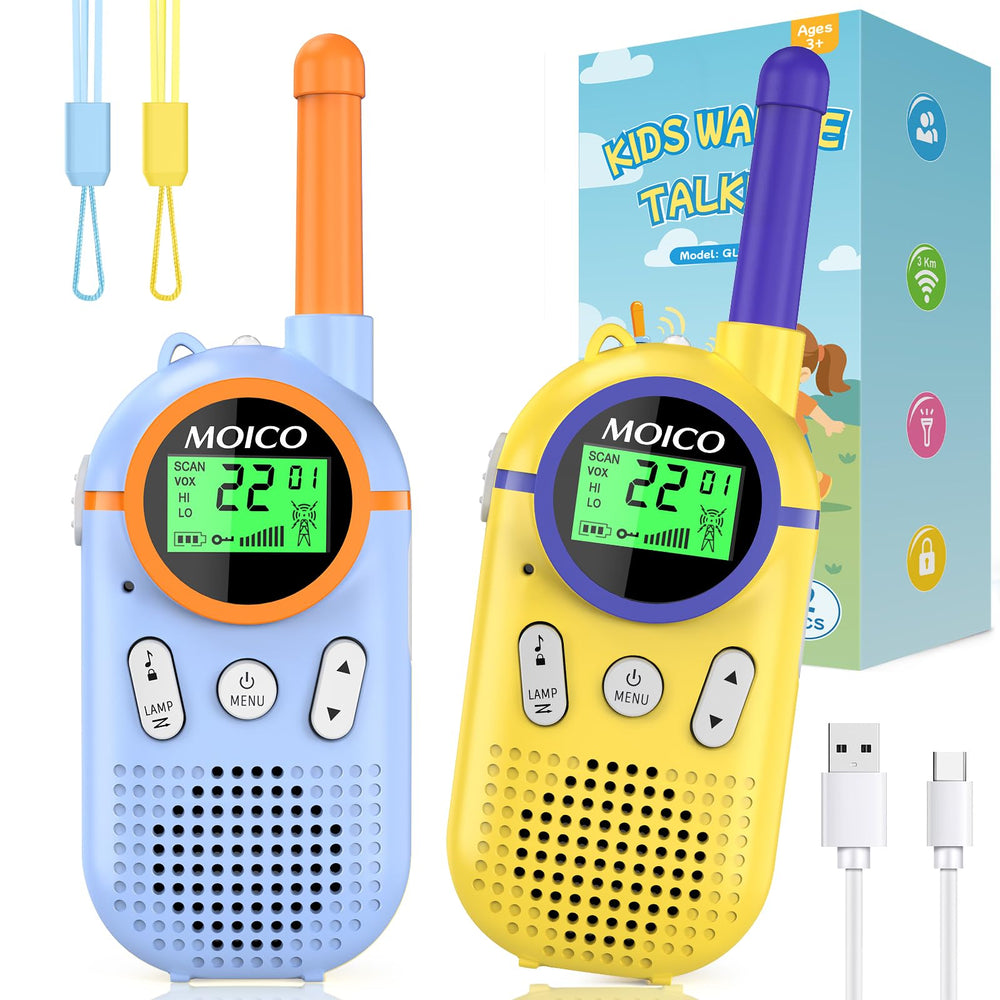 MOICO walkie talkie compact design for easy grip during outdoor play