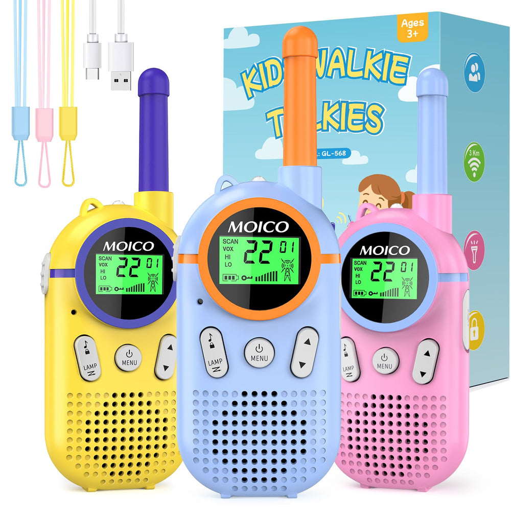 MOICO kid walkie talkie with rechargeable battery for outdoor play
