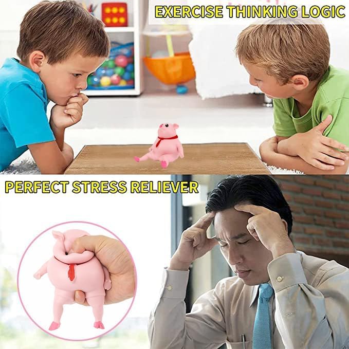 Moinin stress pink pig toy supports kids and adults to decompress.