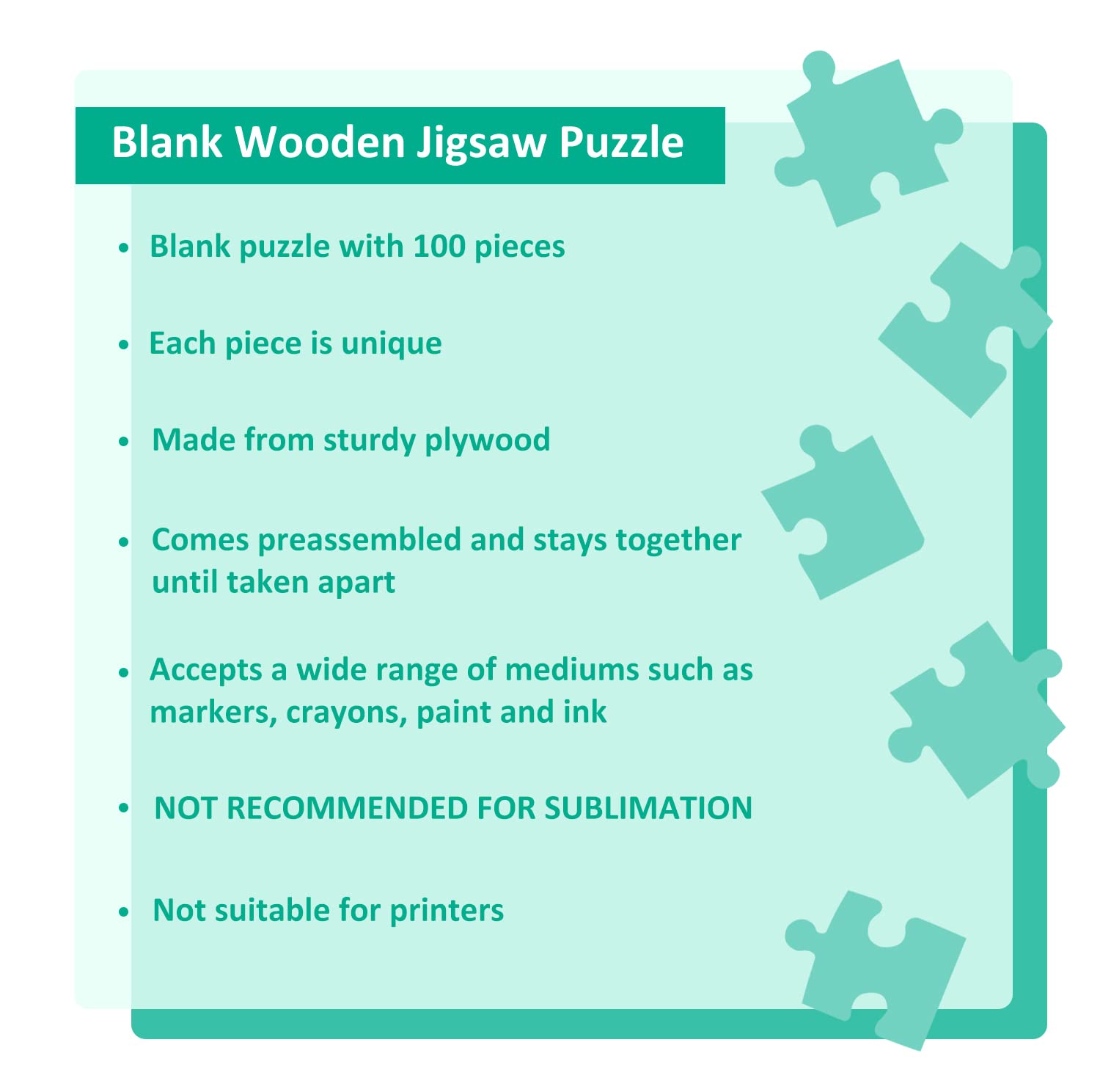 MoinKidz safety-tested wooden puzzle set for classroom or home crafts.