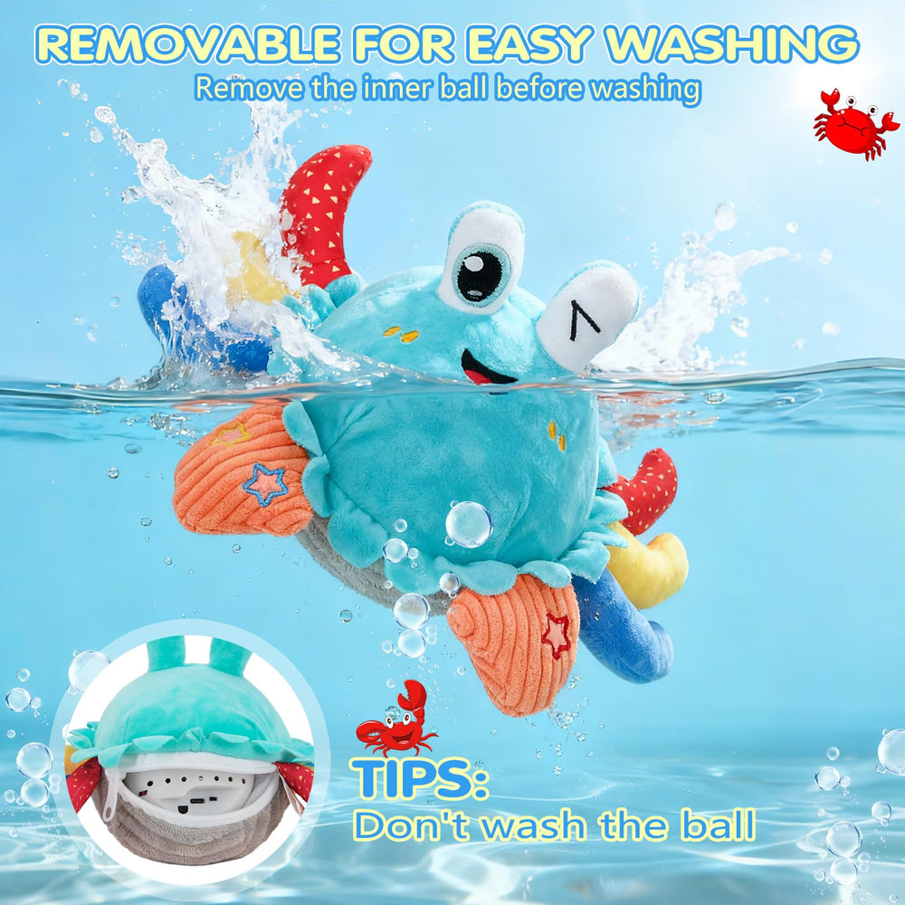MOISTAR USB-rechargeable crab toy provides hours of interactive play.