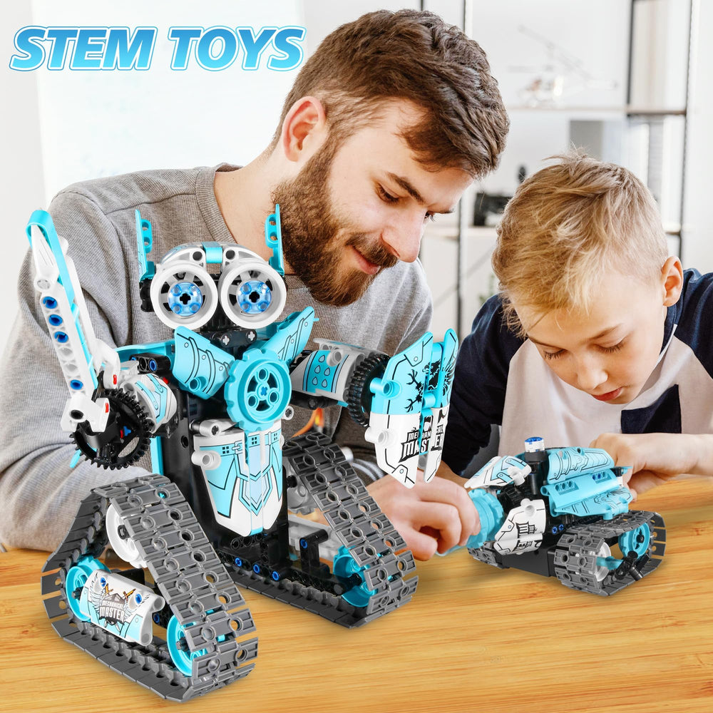 MOJINO 3-in-1 models illustrating robot and tank configurations