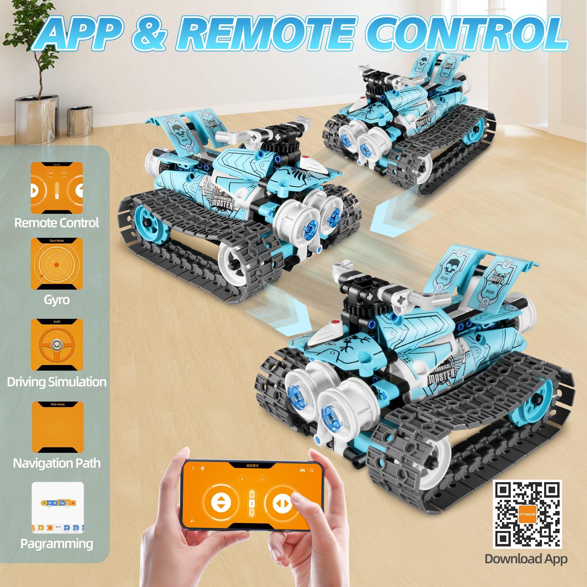 MOJINO app control screen for beginner-friendly programming experimentation
