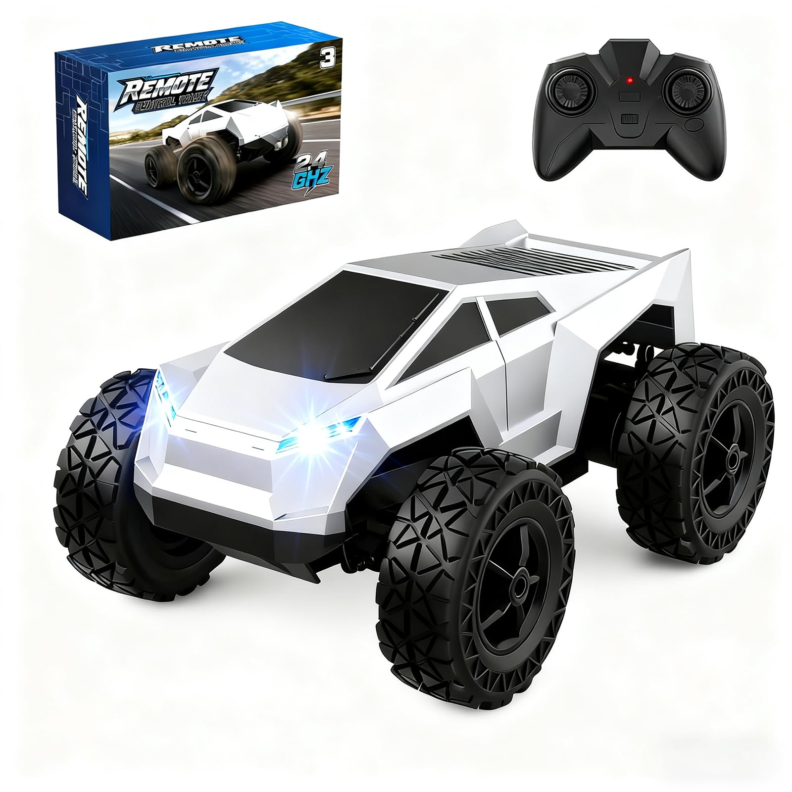 MoKasi Cybertruck RC truck side view for outdoor play