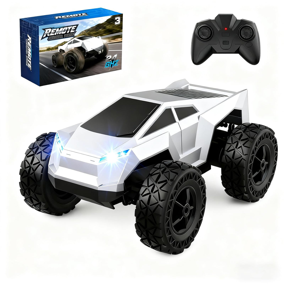 MoKasi Cybertruck RC truck side view for outdoor play