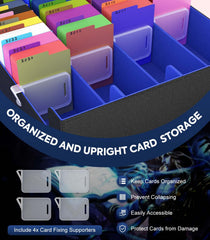 MoKo box features 4 card supporters to keep decks upright even when full