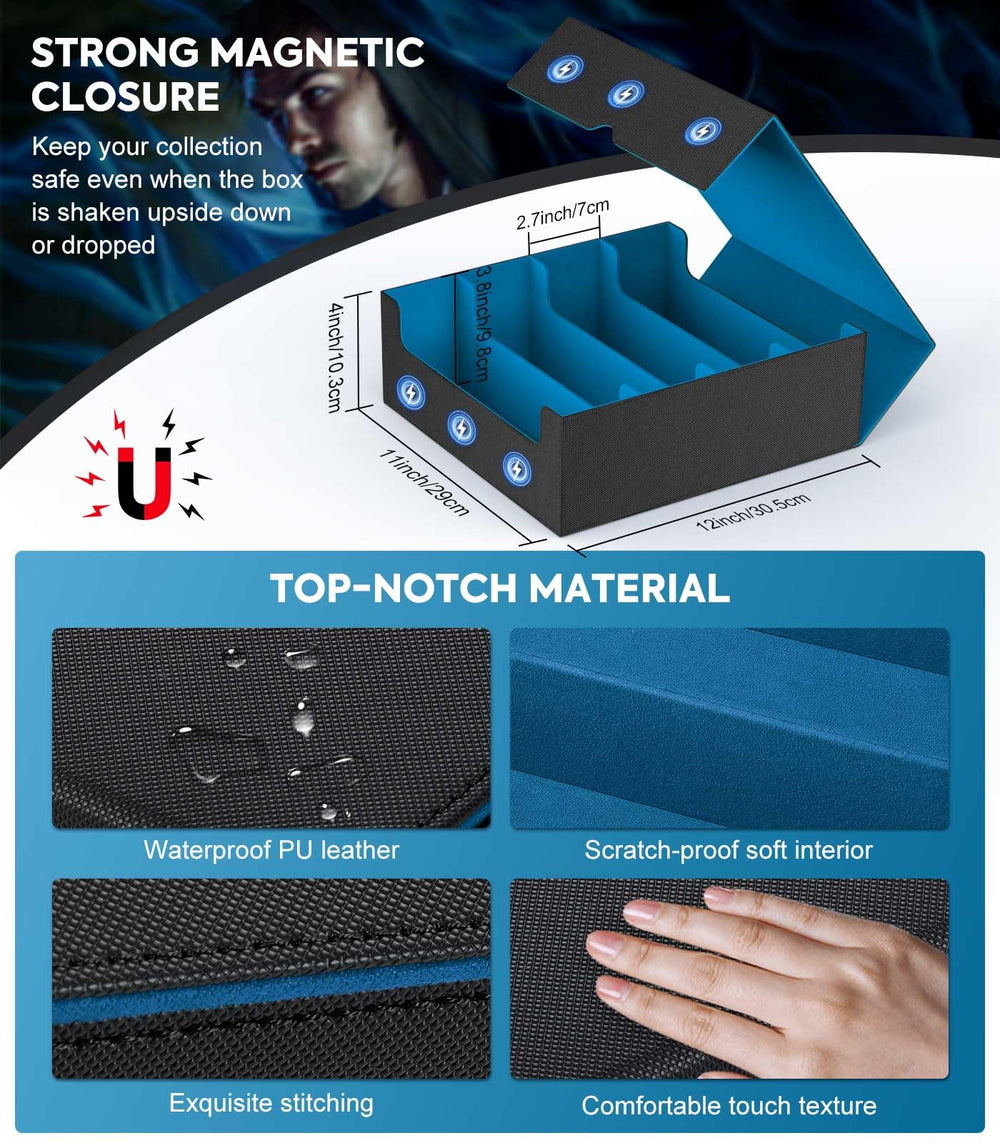 MoKo magnetic closure shown for secure shipping and safe card transport.