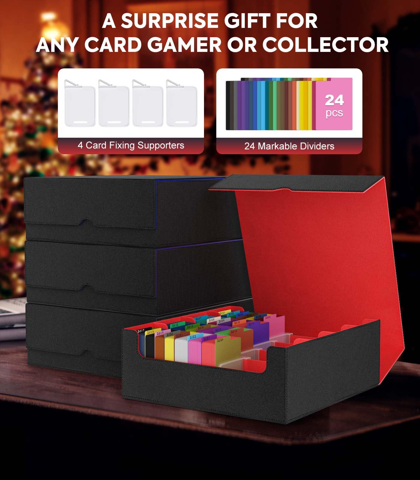 MoKo deck box fits standard cards up to 2.7 x 3.8 inches.