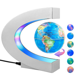 MOKOQI levitating globe frame with LED colors elevates desk décor
