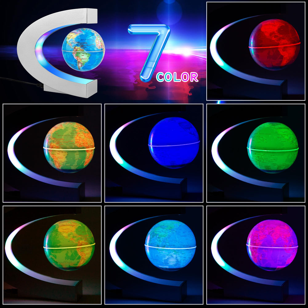 MOKOQI levitating globe LED colors glow for a standout desk centerpiece