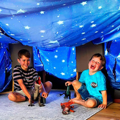 Molcey starry night blankets create immersive indoor fort play.
