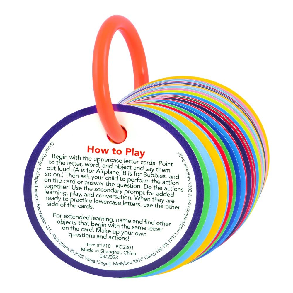 MOLLYBEE KIDS alphabet twenty-two card set for portable learning and play.