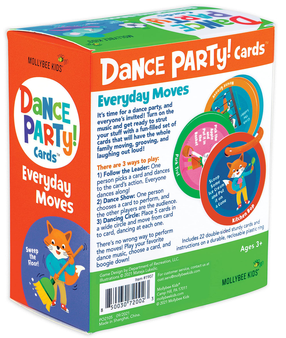 MOLLYBEE KIDS Preschool Dance Party Cards – family-friendly activity for kids age 3 and up.