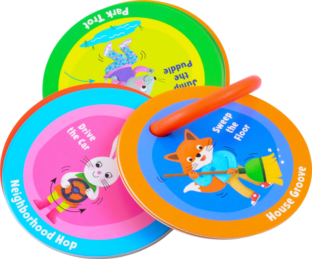 MOLLYBEE KIDS Preschool Dance Party Cards – follow the leader mode for group play.