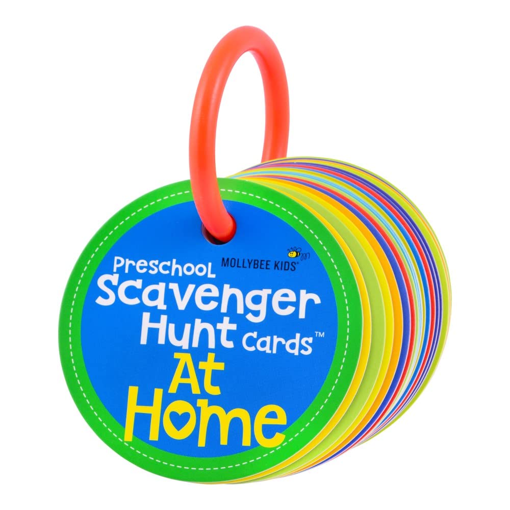 MOLLYBEE KIDS preschool scavenger cards on ring for organized home play