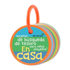 MOLLYBEE KIDS Spanish edition scavenger cards with Marion Billet artwork for at-home exploration.