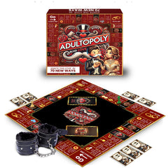 Momentum Boards Adultopoly handcuffs and dares for playful intimacy and date-night excitement.