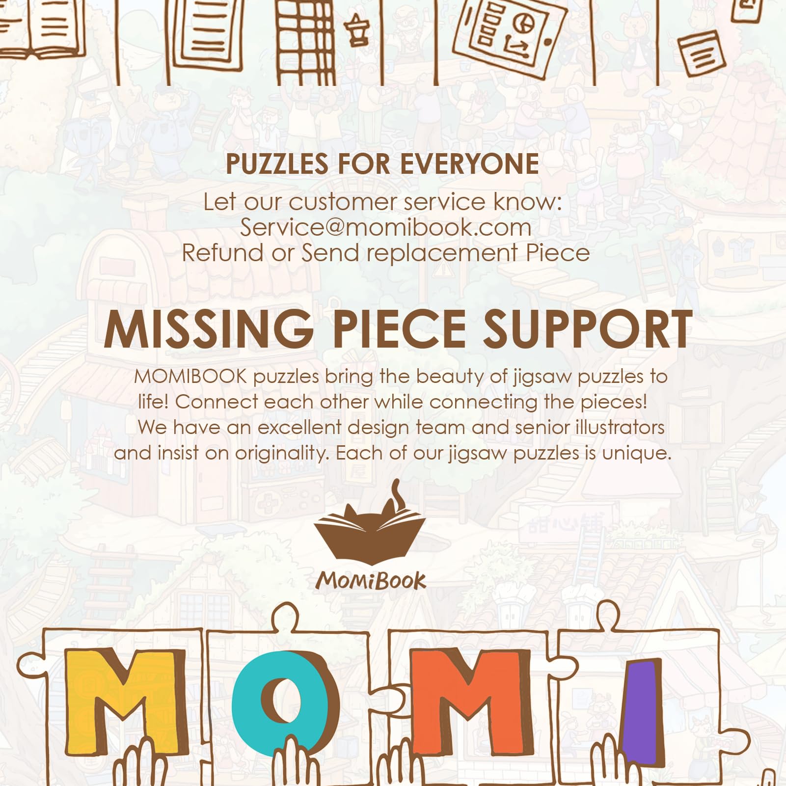 MOMIBOOK assembled size 75x50 cm ideal for group puzzling sessions