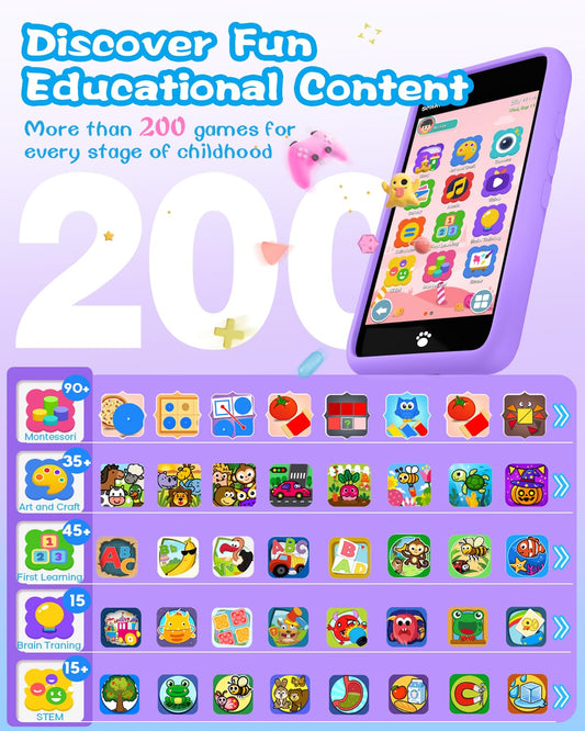 MOMILLA KDPS-1 3.97-inch display supports bright kid friendly touch play.