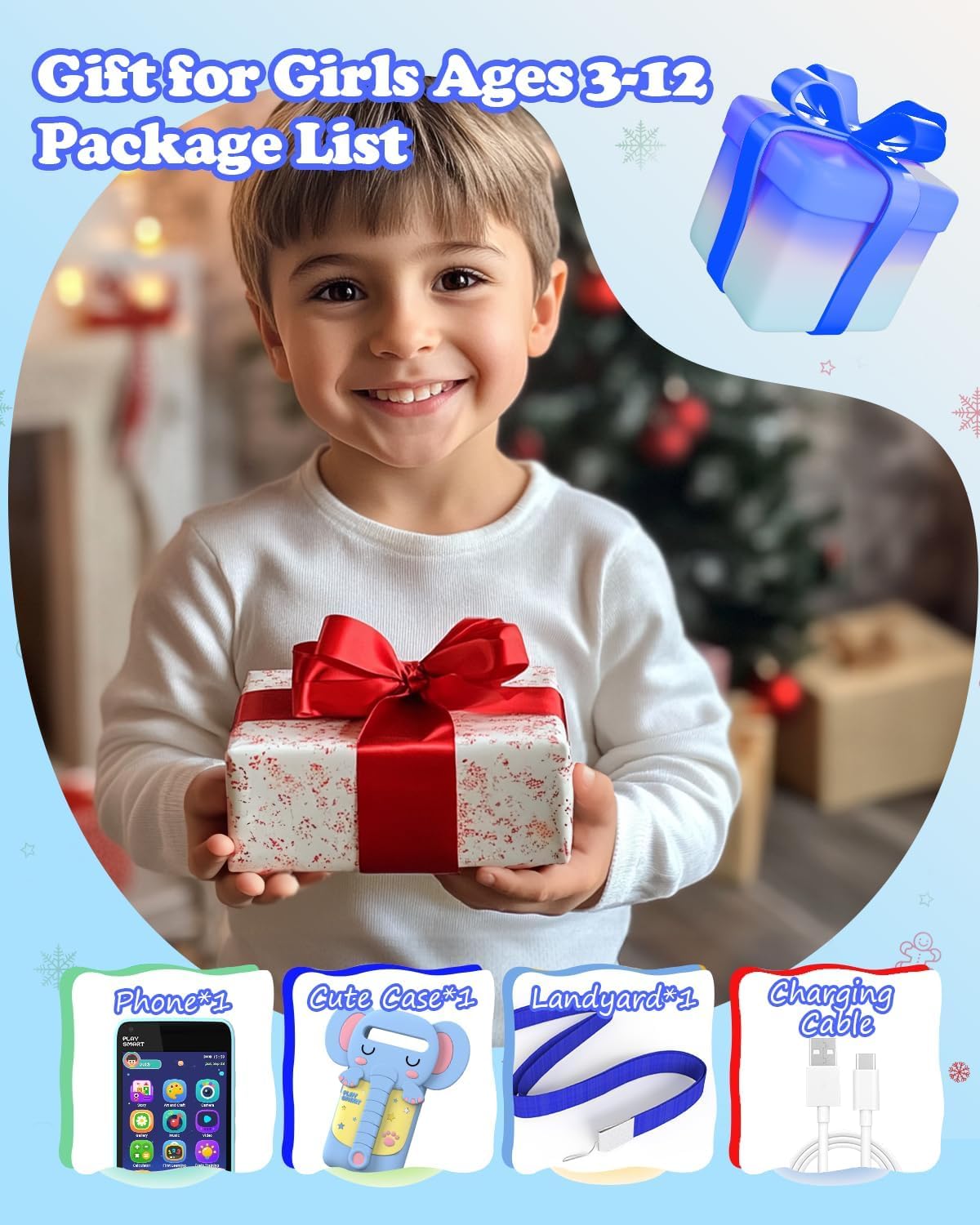 MOMILLA Kids Phone durable case image highlights rugged build for active play.