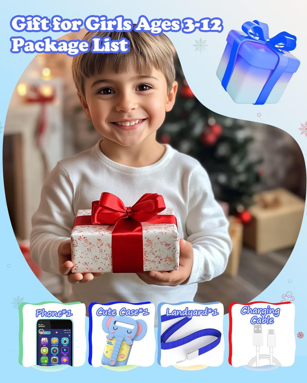 MOMILLA Kids Phone durable case image highlights rugged build for active play.