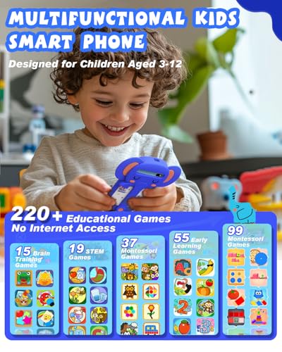 MOMILLA Kids Phone with 200+ puzzles stimulates thinking.