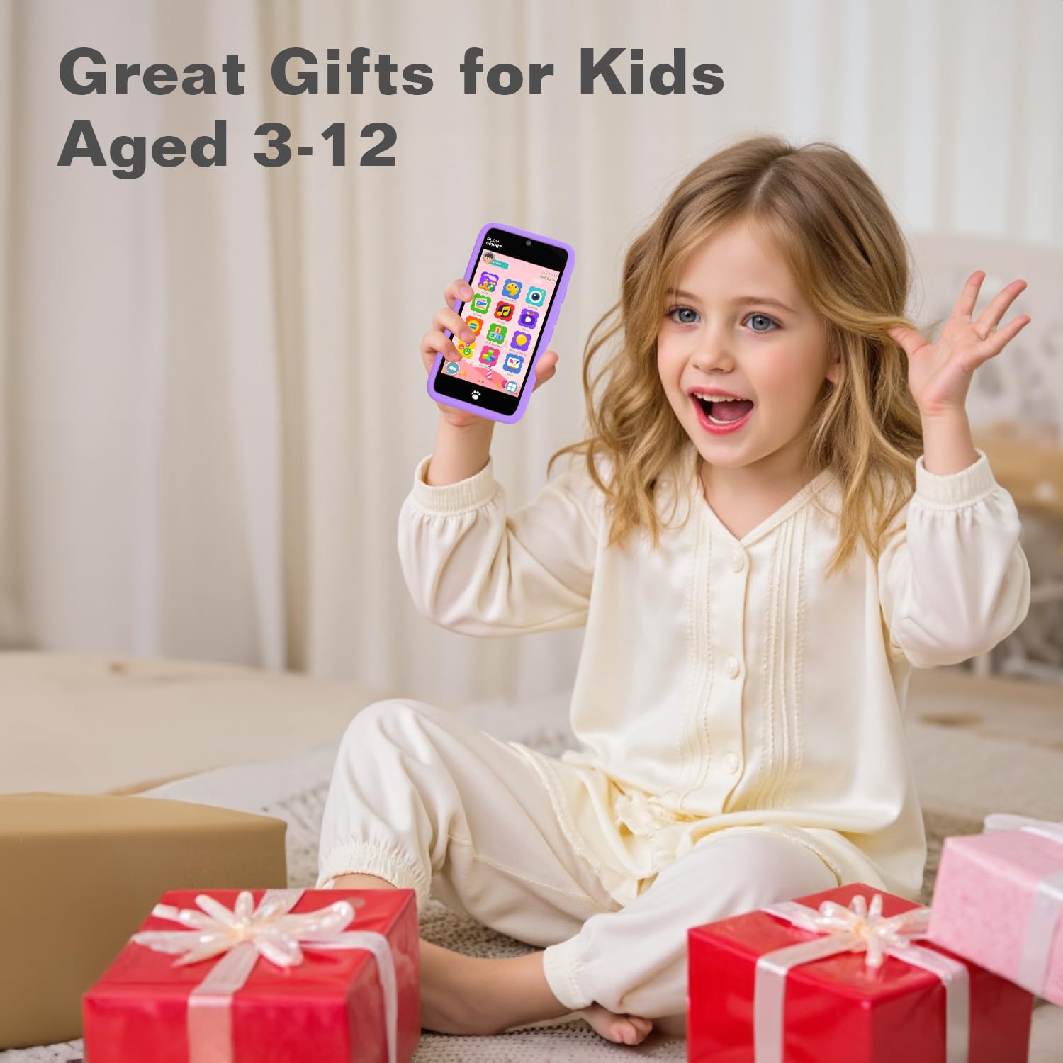 MOMILLA kids phone toy parental mode ensures secure, simple controls for caregivers.
