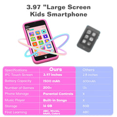 MOMILLA Toys kid's smart phone silicone case protects device during adventures.