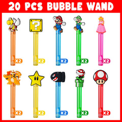Momkutei bubble wands with 5 colors and 10 patterns for unique favors.