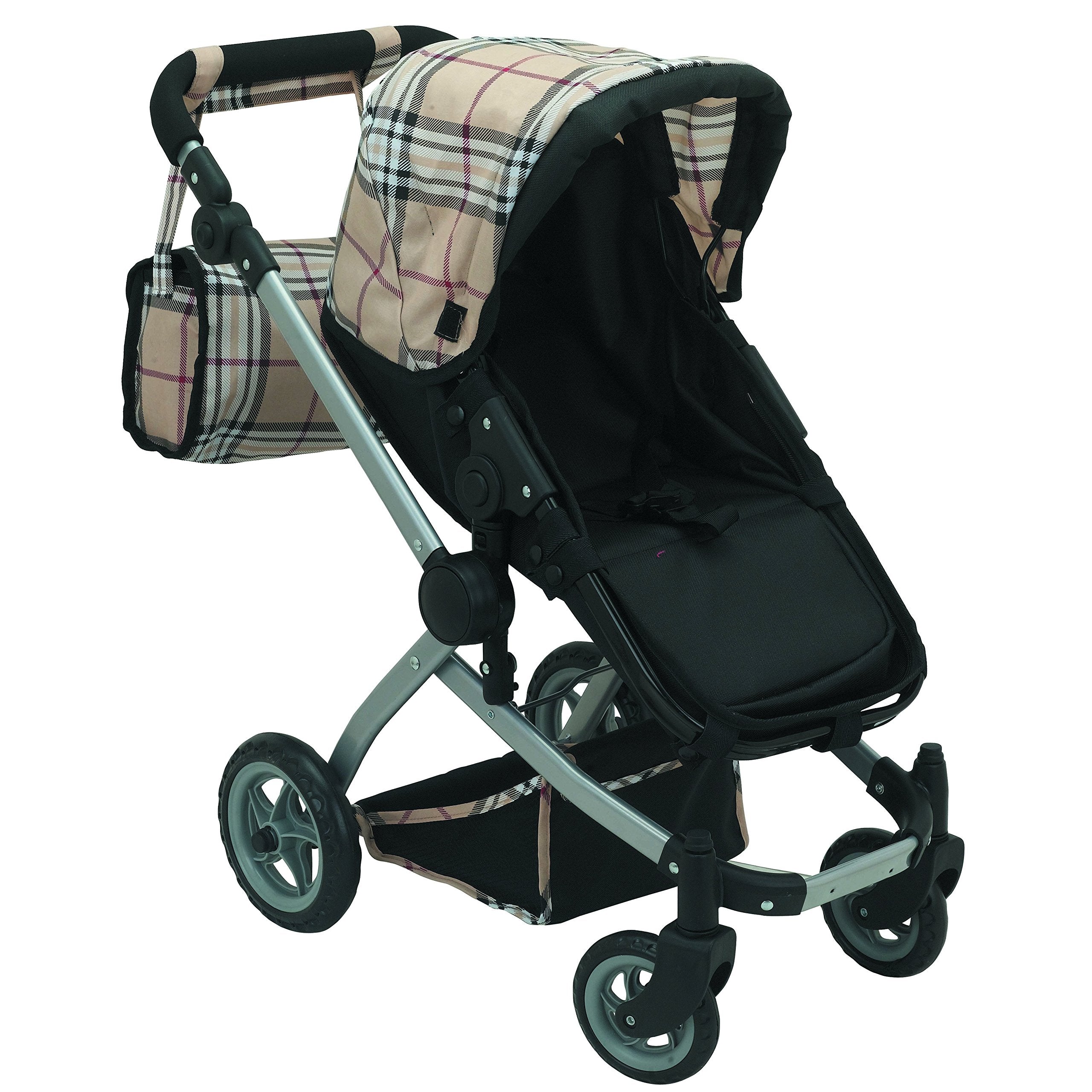 Mommy & Me Babyboo Doll Pram adjustable-handle for growing kids comfortable pushing.