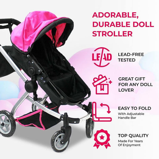 Mommy & Me Babyboo doll pram basket for accessories and pretend play.