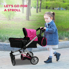 Mommy & Me Babyboo doll pram convertible seat faces dolls or street.