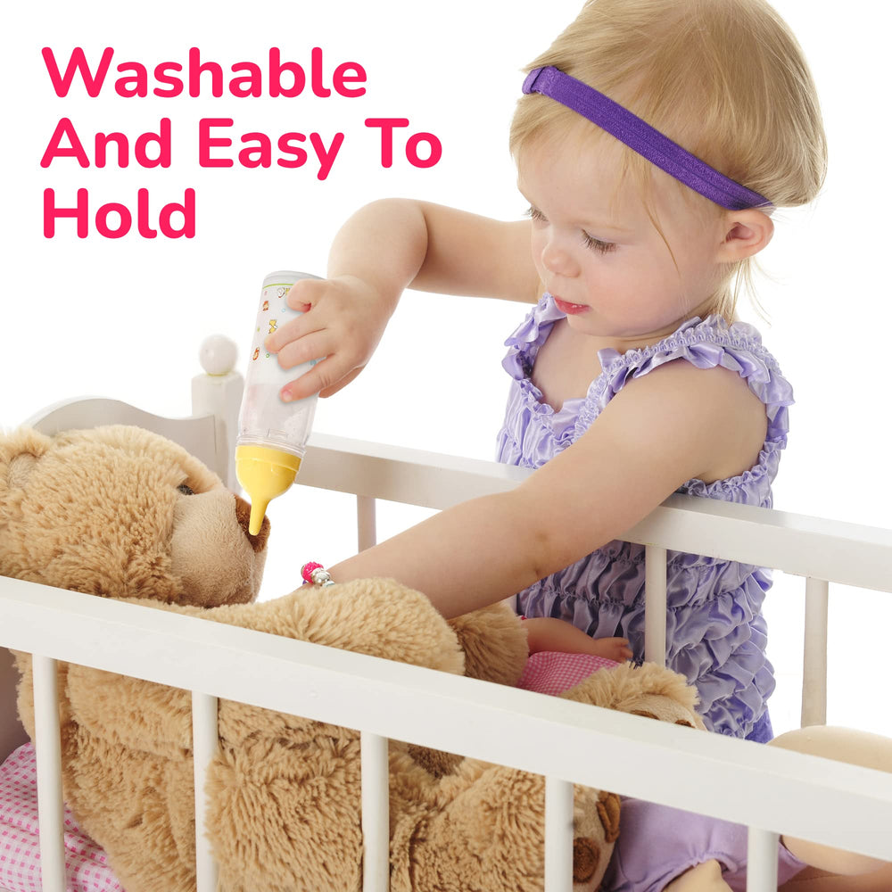 Mommy & Me Toy Magic baby bottle with disappearing juice for authentic play meals.