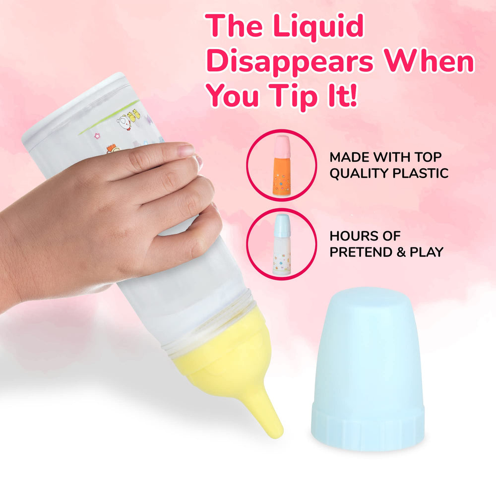 Mommy & Me Toy Magic bottle covers keeping play bottles clean between uses.