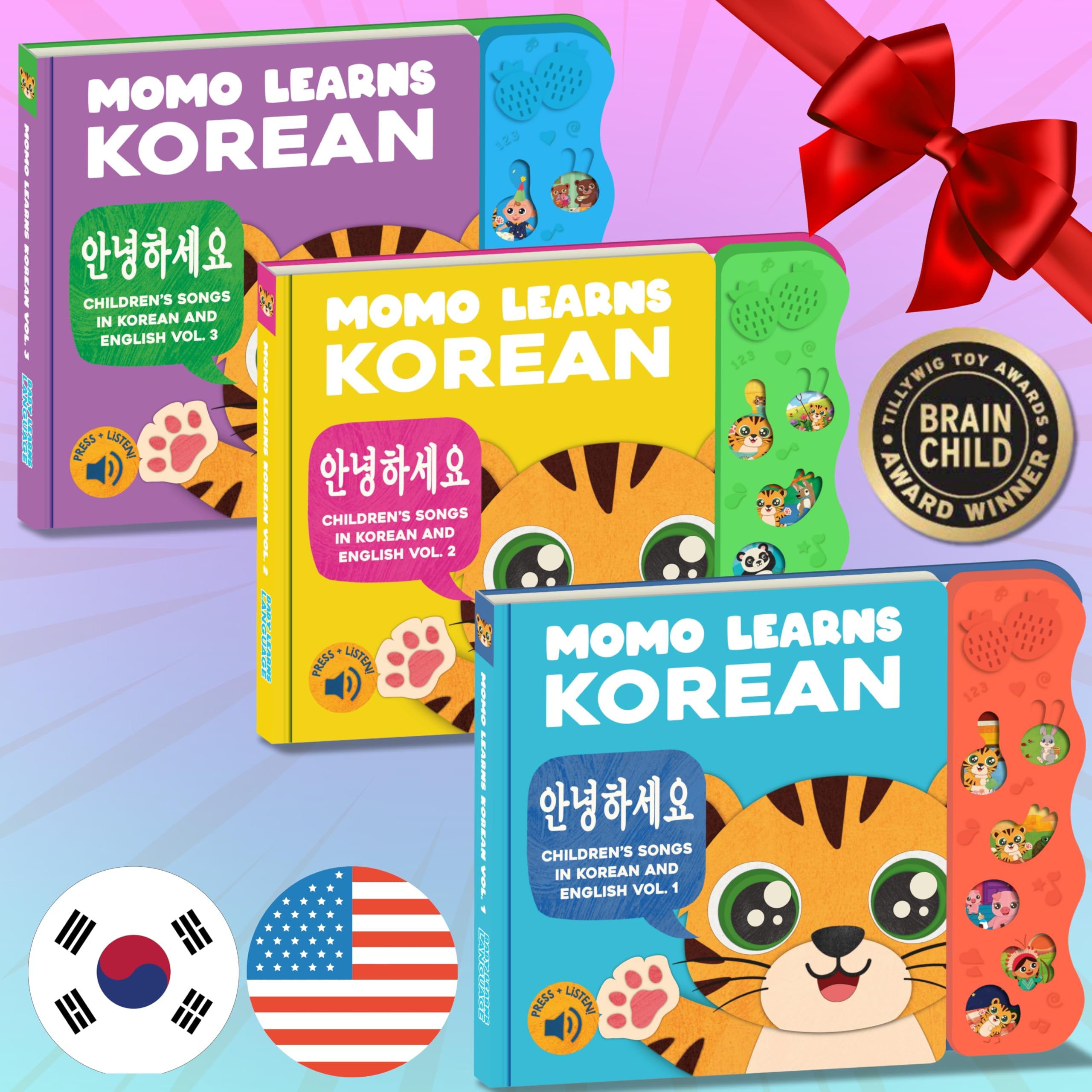 Momo Learns Korean gift packaging - ideal bilingual gift for toddlers
