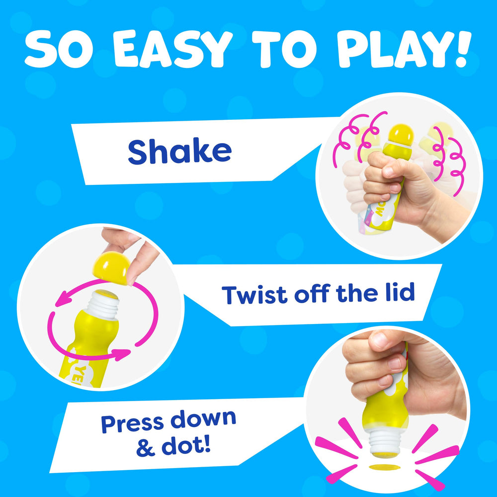 Momo & Nashi 40ml dot paint dobbers create bold, smooth dots.
