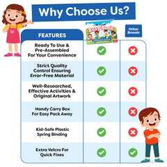 Momo & Nashi Busy Book farm animals page encourages imaginative play and conversation.