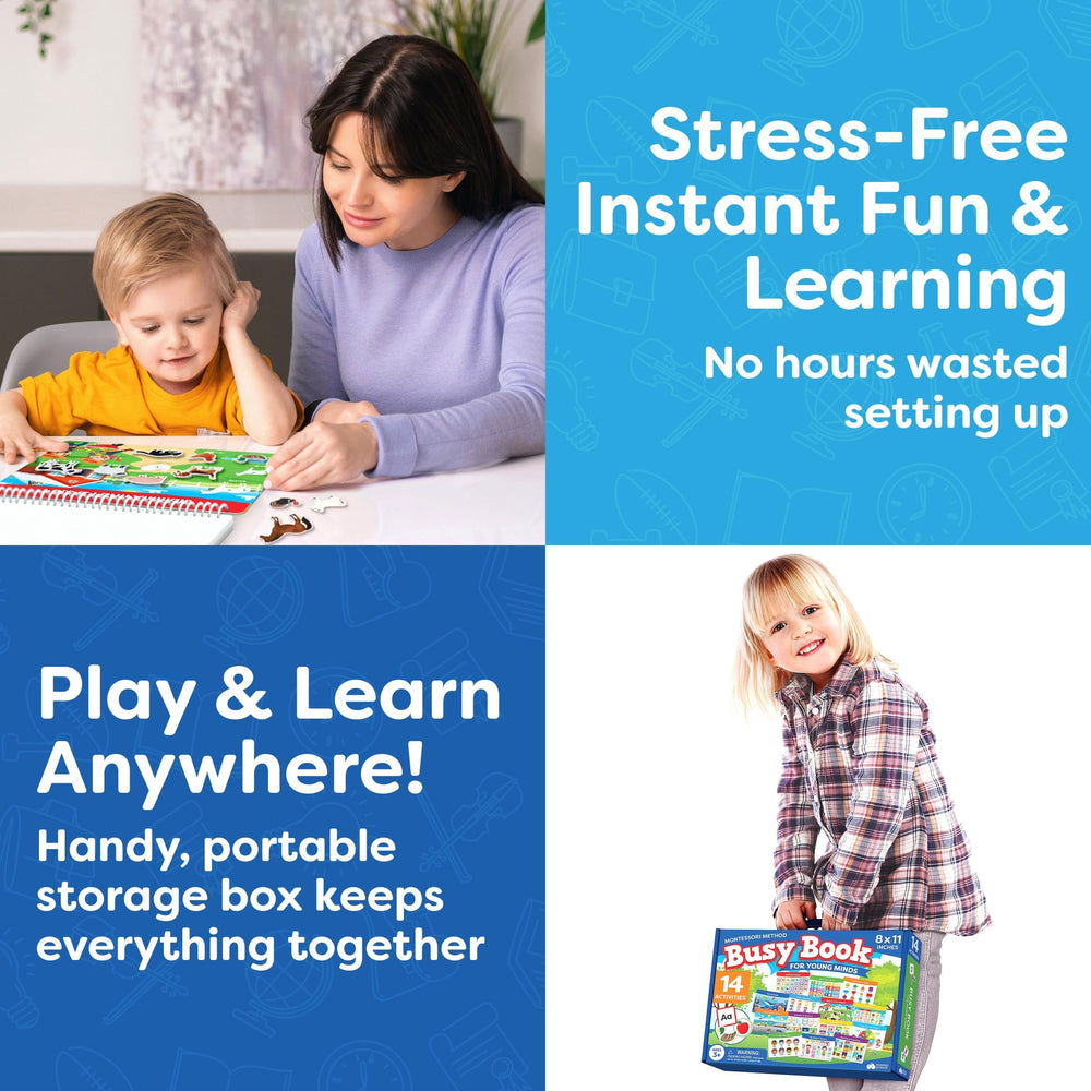 Momo & Nashi Busy Book sea animals spread supports sensory exploration during travel.