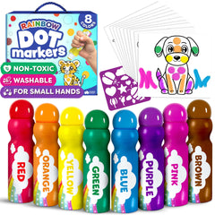 Momo & Nashi dot markers for toddlers enable bright, mess-free dot art.