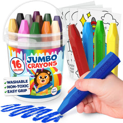 Momo & Nashi jumbo crayons for toddlers with easy grip perfect for small hands